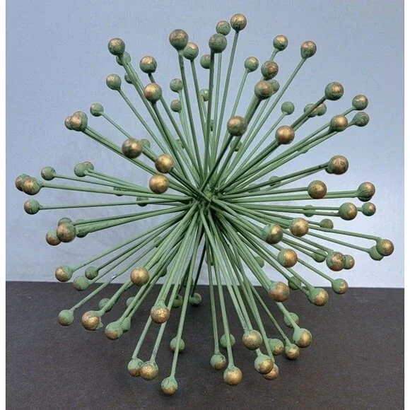 Sputnik Atomic Design Metal Table Sculpture Object Approx 8" Wide - Picture 2 of 4